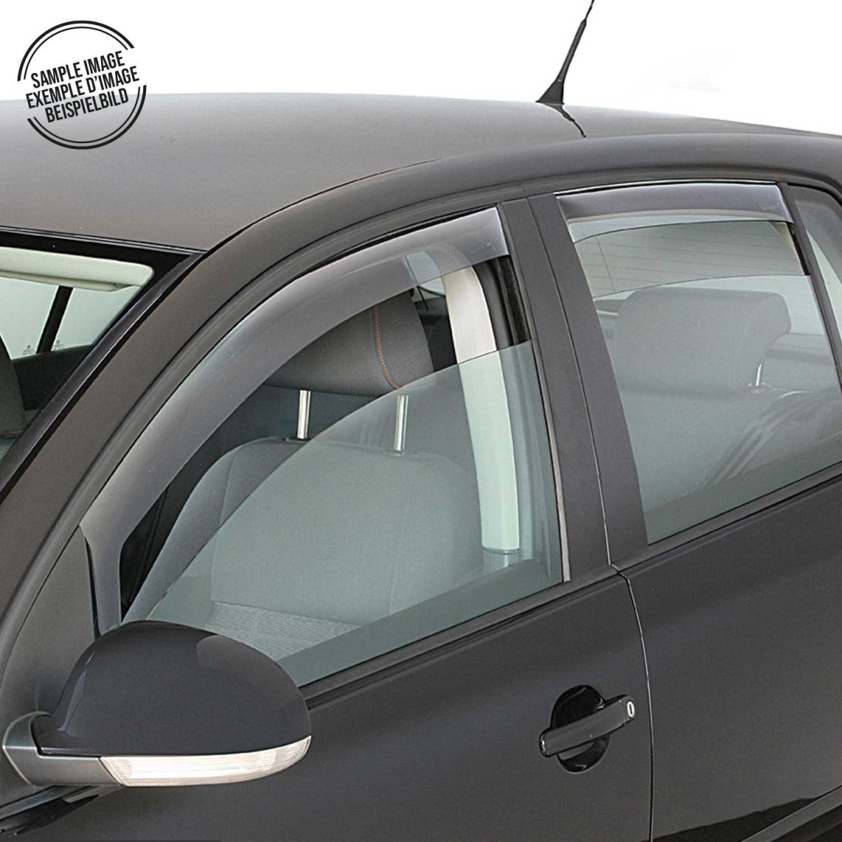 MINI CLUBMAN Wind Deflector - Omac - Acrylic 4 Pcs - Black Smoke - 2015